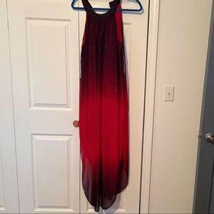 VENUS Red Asymmetrical Dress